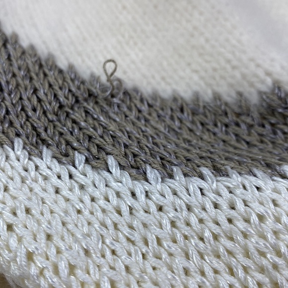 CeZanne Vintage 80s angora blend sweater in cream and brown M - Picture 8 of 11